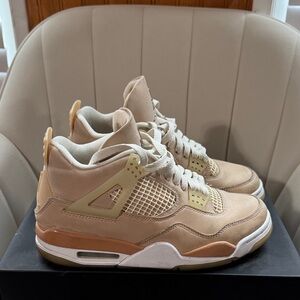 Nike Women's Beige Peach Retro Basketball Sneakers